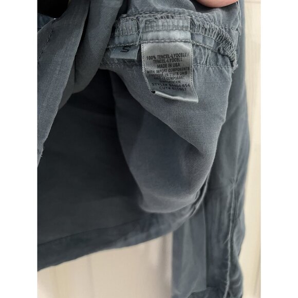 98Bella Dahl Tie Waist Utility Shirt Jacket Size S Green Button Front A001598 - Picture 7 of 11